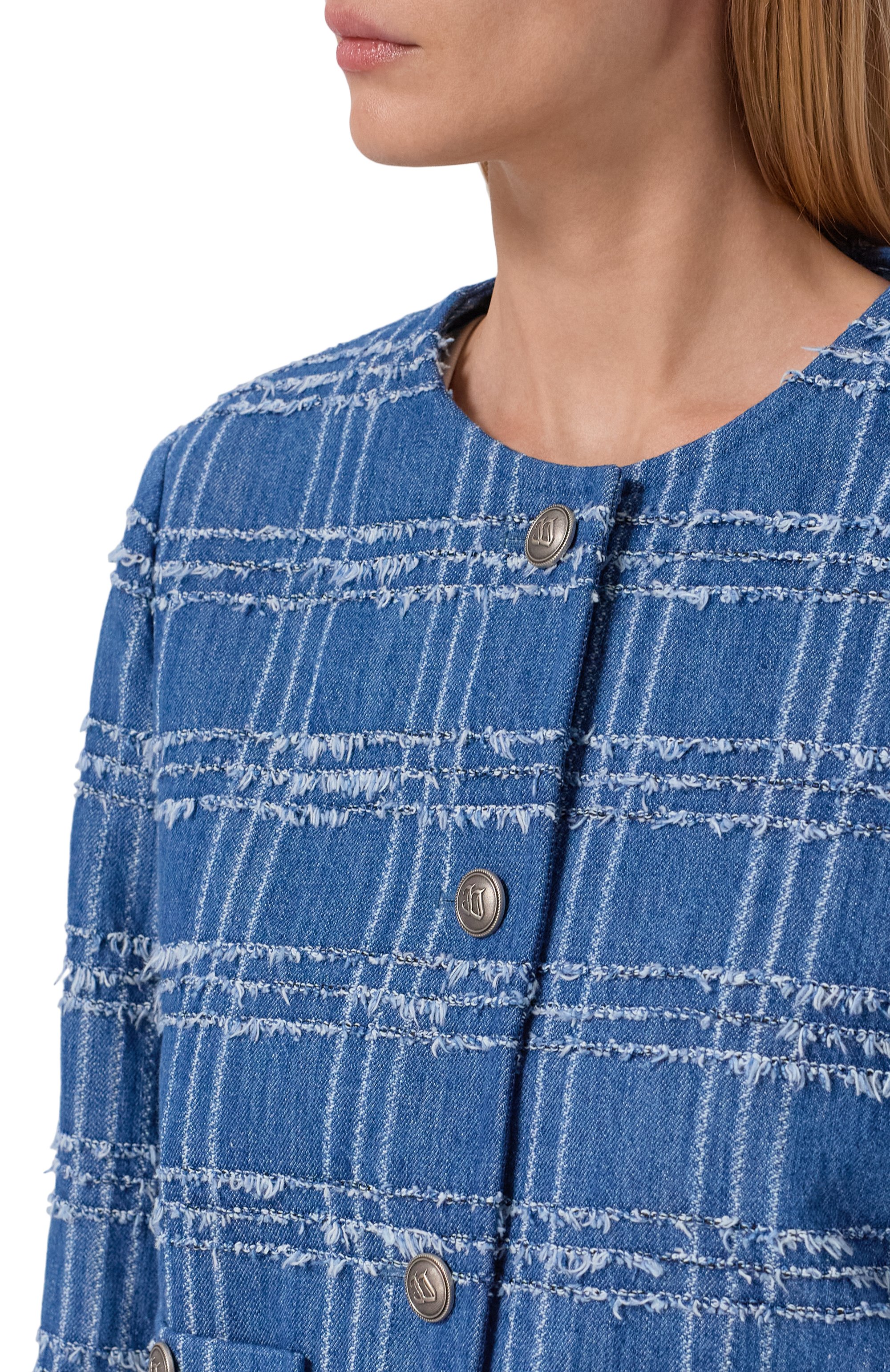 Джинсовый жакет JUUN.J синего цвета по цене 99500 руб., арт. JW6211W03, фото 5 Джинсовый жакет JUUN.J, арт. JW6211W03, фото 5