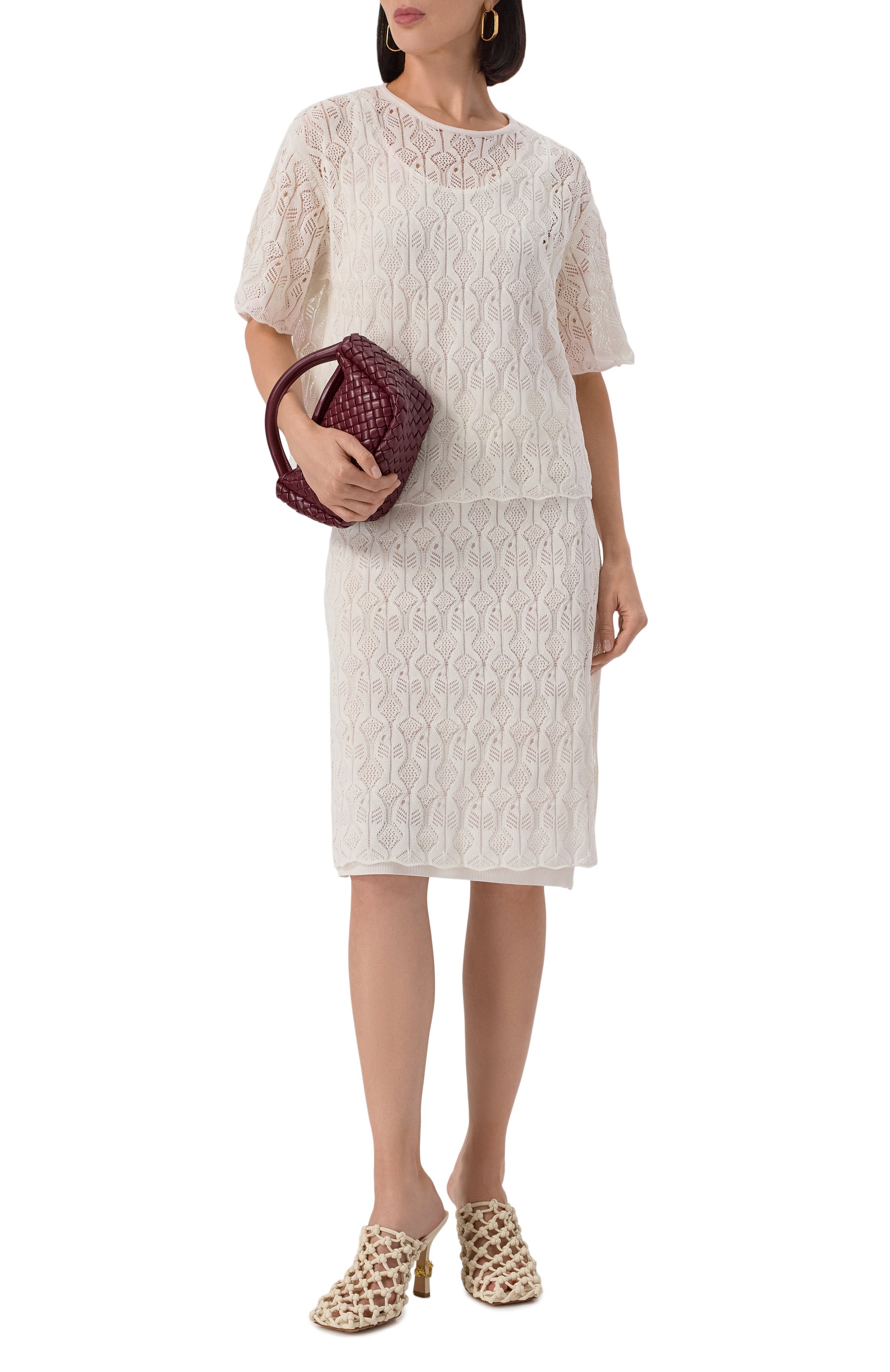 Юбка из хлопка и шелка BOTTEGA VENETA, арт. 835382/V5ND0, фото 2