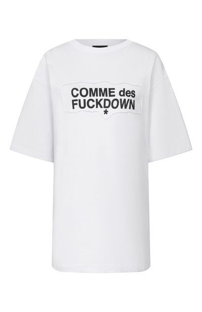 Женская хлопковая футболка COMME DES FUCKDOWN, арт. CFABW01667
