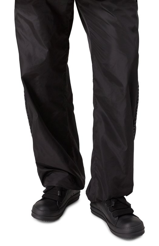 Кожаные кеды Jumbolace Rick Owens RU02E1893/LC0W2 Чёрный  RU02E1893/LC0W2 Фото 3