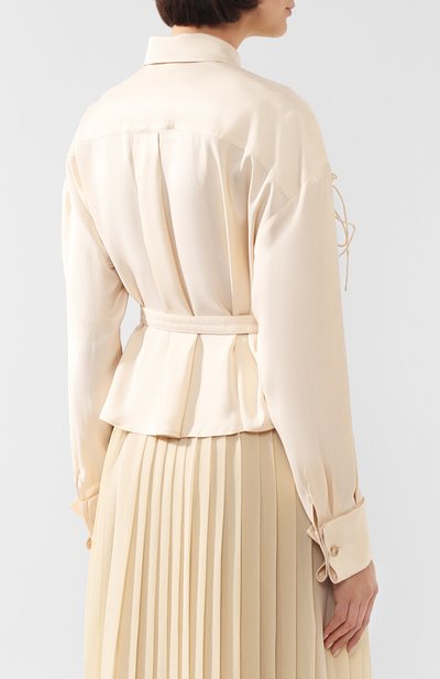 Рубашка из смеси вискозы и шелка JACQUEMUS, арт. 193SH10/18130, фото 4
