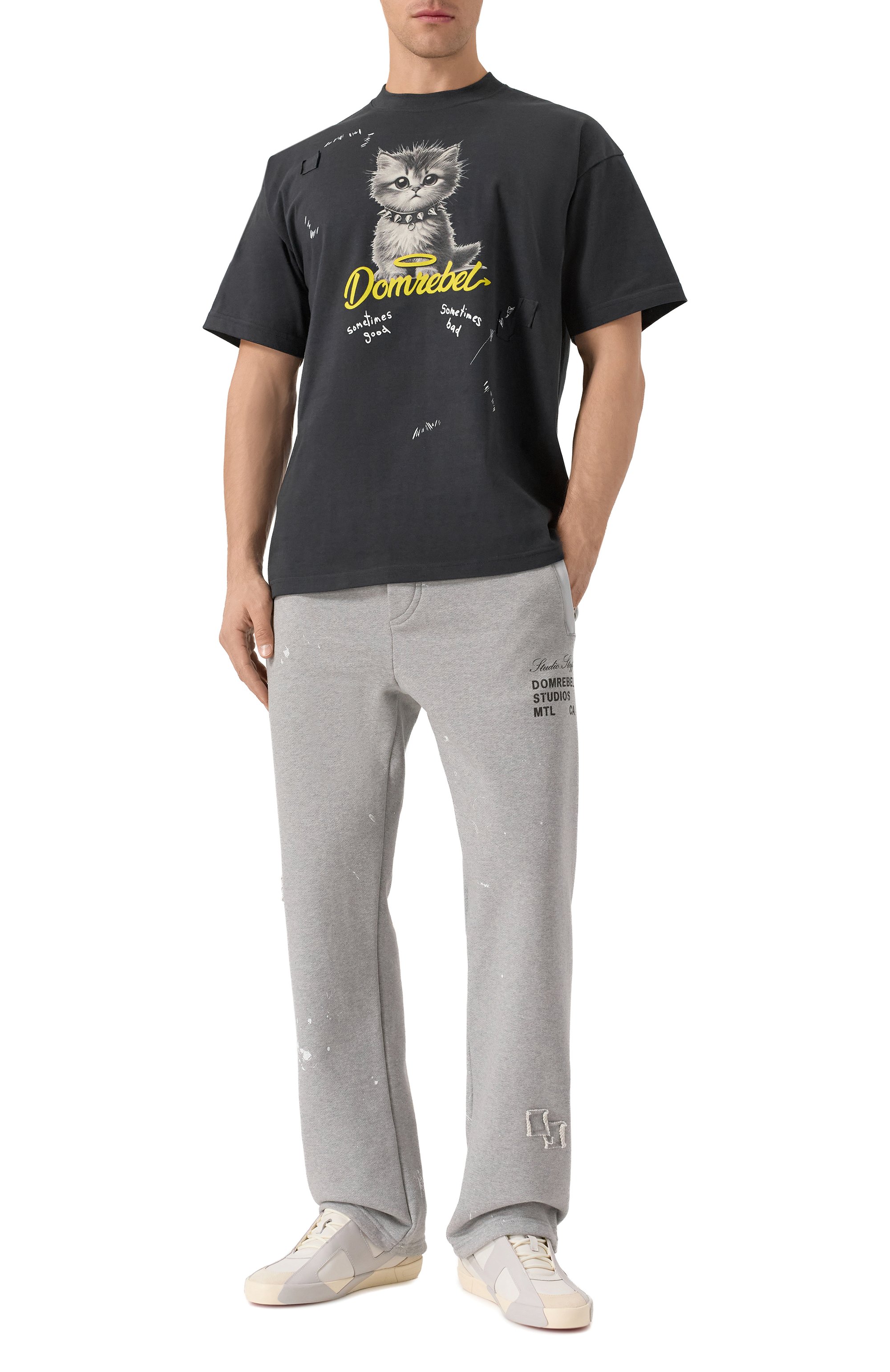 Хлопковая футболка DOMREBEL, арт. M KITTY PUNK, фото 2