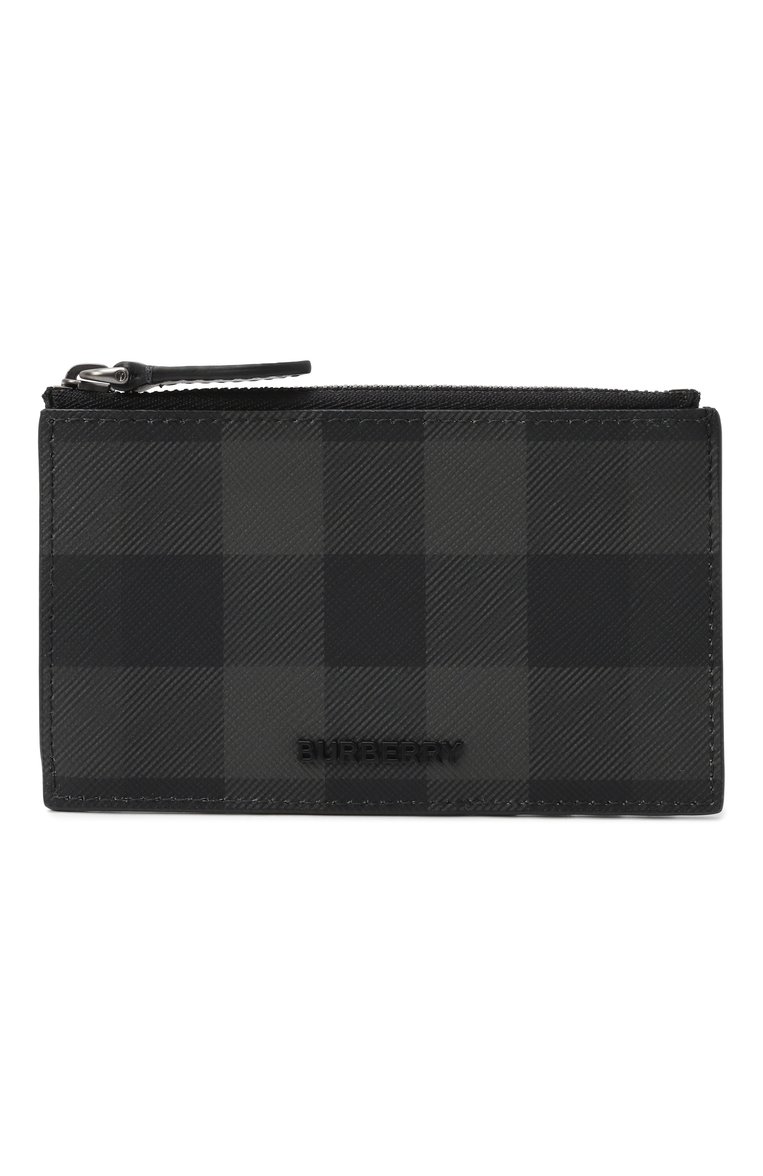 Мужской футляр для кредитных карт BURBERRY темно-серого цвета, арт. 8071680 | Фото 1 (Материал: Текстиль, Синтетический материал; Нос: Не проставлено)