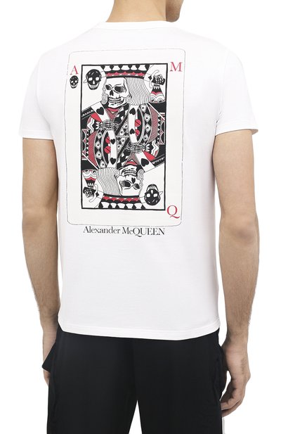 Хлопковая футболка ALEXANDER MCQUEEN, арт. 624179/QPZ64, фото 4