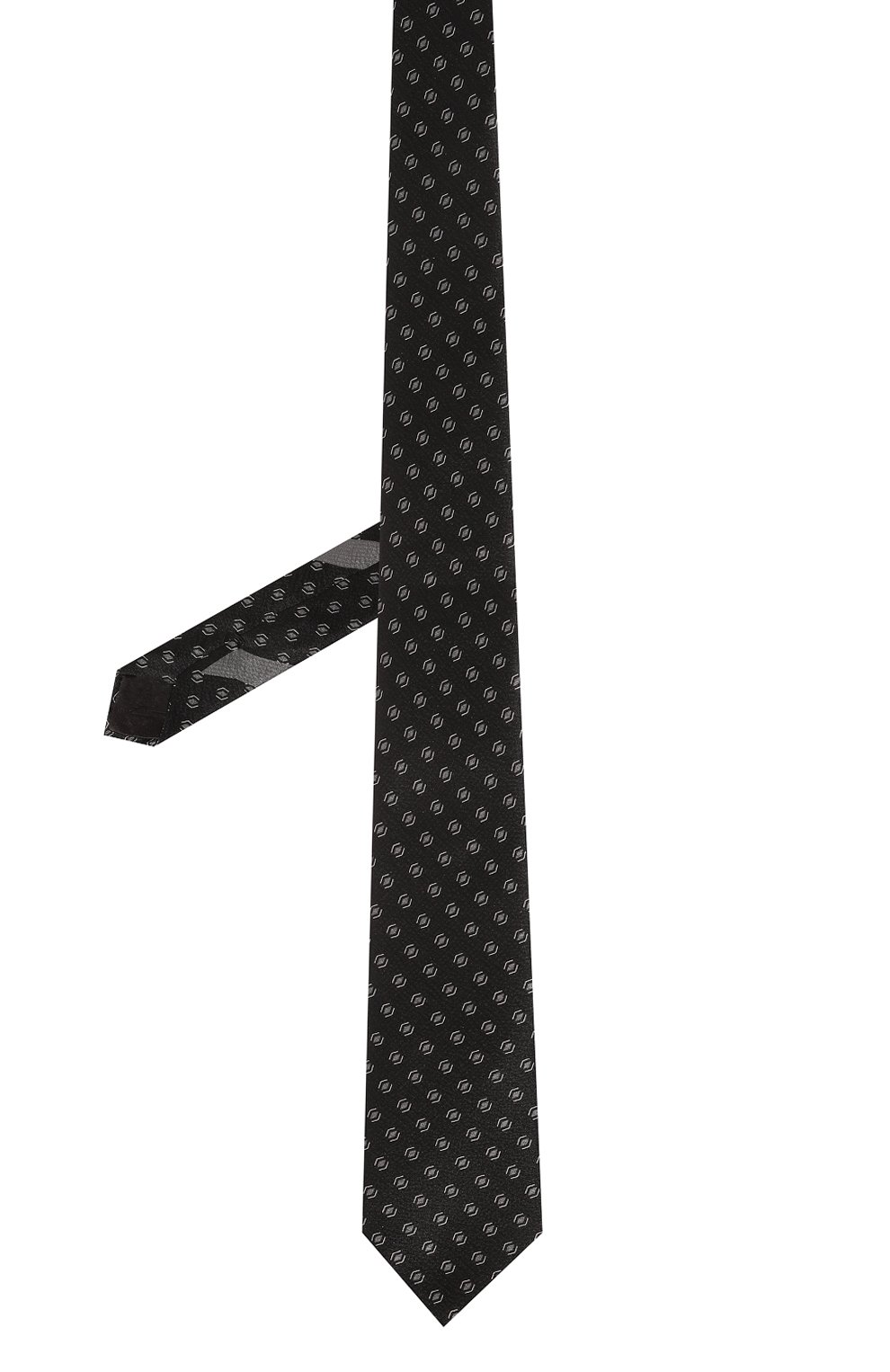Шелковый галстук GIORGIO ARMANI черного цвета по цене 21500 руб., арт. 360254/3R801, фото 3 Шелковый галстук GIORGIO ARMANI, арт. 360254/3R801, фото 3