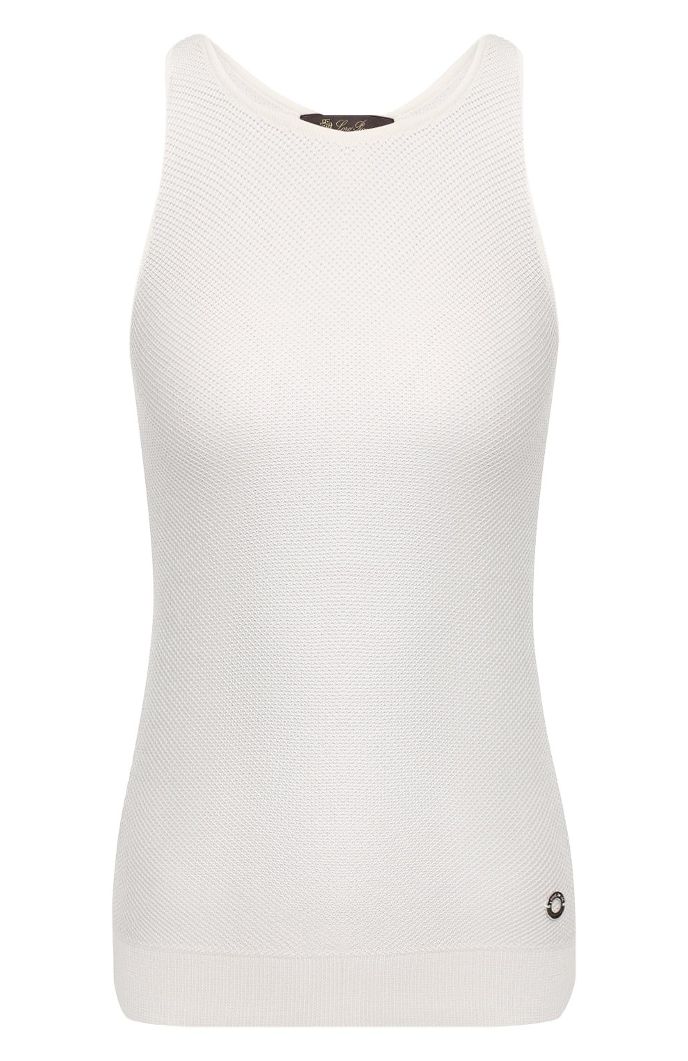 Топ из смеси шелка и хлопка LORO PIANA белого цвета по цене 59950 руб., арт. FAI5241, фото 1 Топ из смеси шелка и хлопка LORO PIANA, арт. FAI5241, фото 1