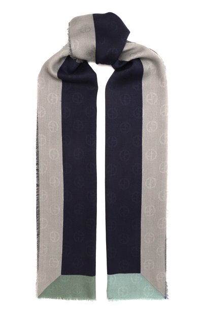 Мужской шарф из шерсти и шелка GIORGIO ARMANI, арт. 745206/4R134
