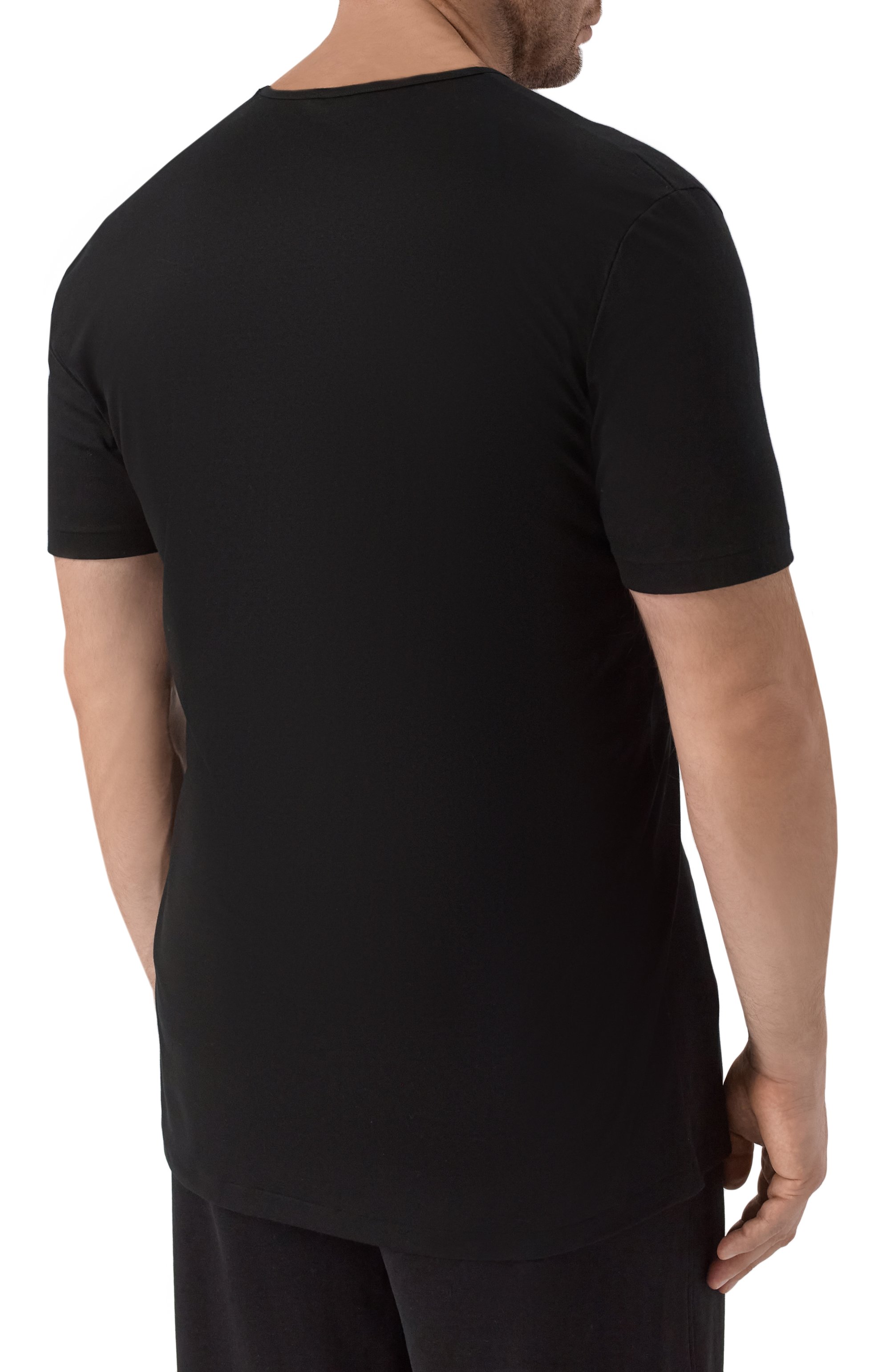 Хлопковая футболка ZIMMERLI черного цвета по цене 21750 руб., арт. 286-1442_001, фото 4 Хлопковая футболка ZIMMERLI, арт. 286-1442_001, фото 4