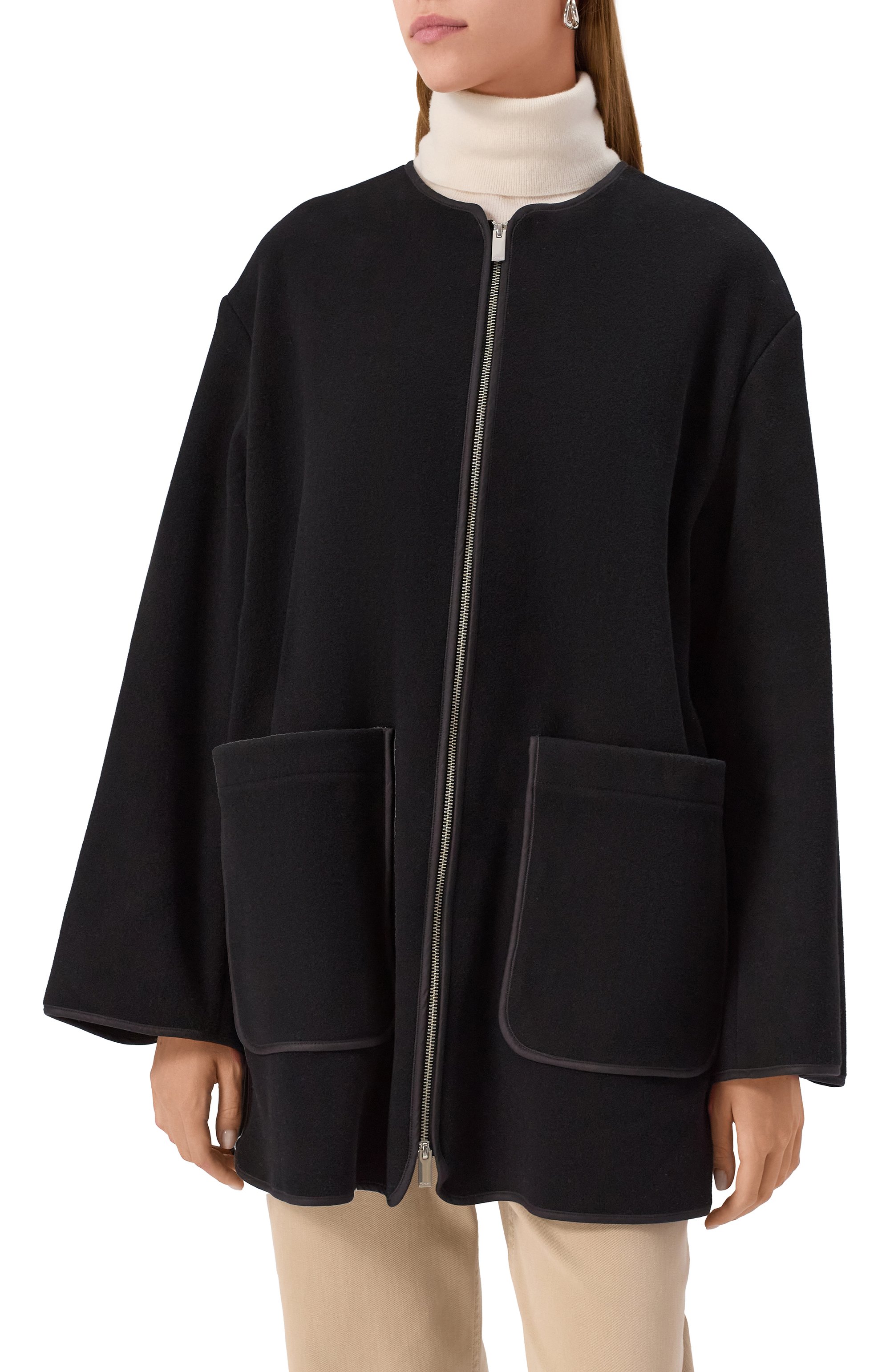 Шерстяное полупальто TOTEME, арт. 251-WR04262-FB0039, фото 3