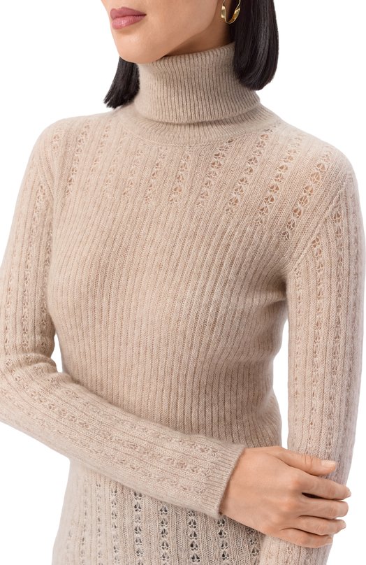 Свитер из кашемира и шелка Kiton D6071530179 Бежевый  D6071530179 Фото 5