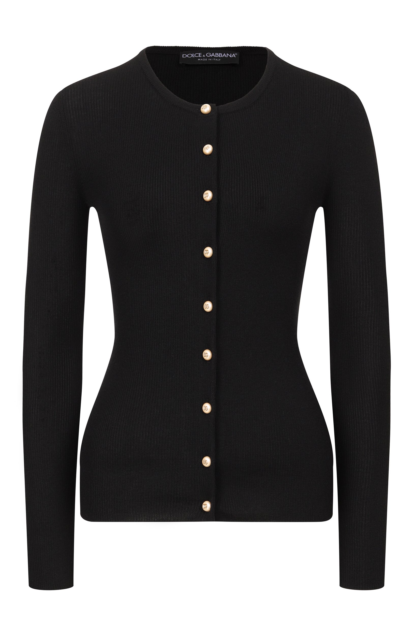 Кашемировый кардиган DOLCE & GABBANA черного цвета по цене 267500 руб., арт. FXVF5T/JBW25, фото 1 Кашемировый кардиган DOLCE & GABBANA, арт. FXVF5T/JBW25, фото 1