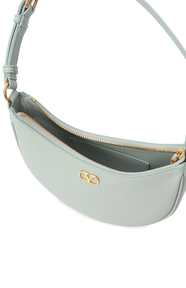 Женская сумка vlogo signature mini VALENTINO светло-голубого цвета, арт. 6W2P0AK3/SNP | Фото 5 (Материал: Натуральная кожа; Размер: mini; Автоматизация ТО: Проставлено; Автоматизация состава: Проставлено)