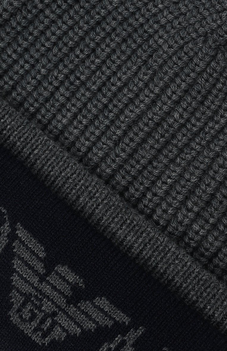 Детский комплект из шапки и перчаток EMPORIO ARMANI серого цвета, арт. 407527/3F489 | Фото 4 (Нос: Не проставлено; Материал: Шерсть, Синтетический материал, Текстиль; Материал сплава: Проставлено)