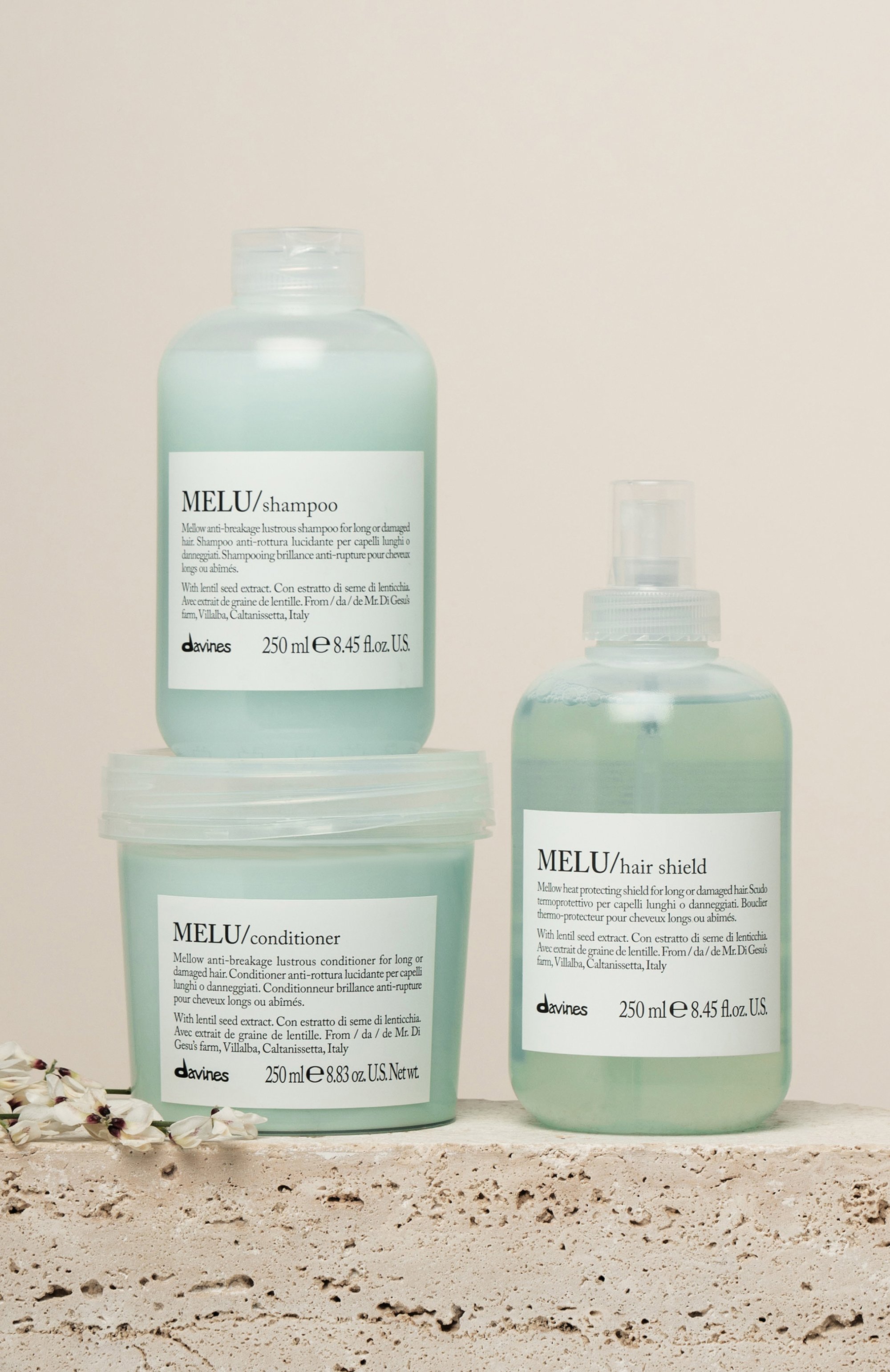 Кондиционер для предотвращения ломкости волос melu (250ml) DAVINES, арт. 75608, фото 3