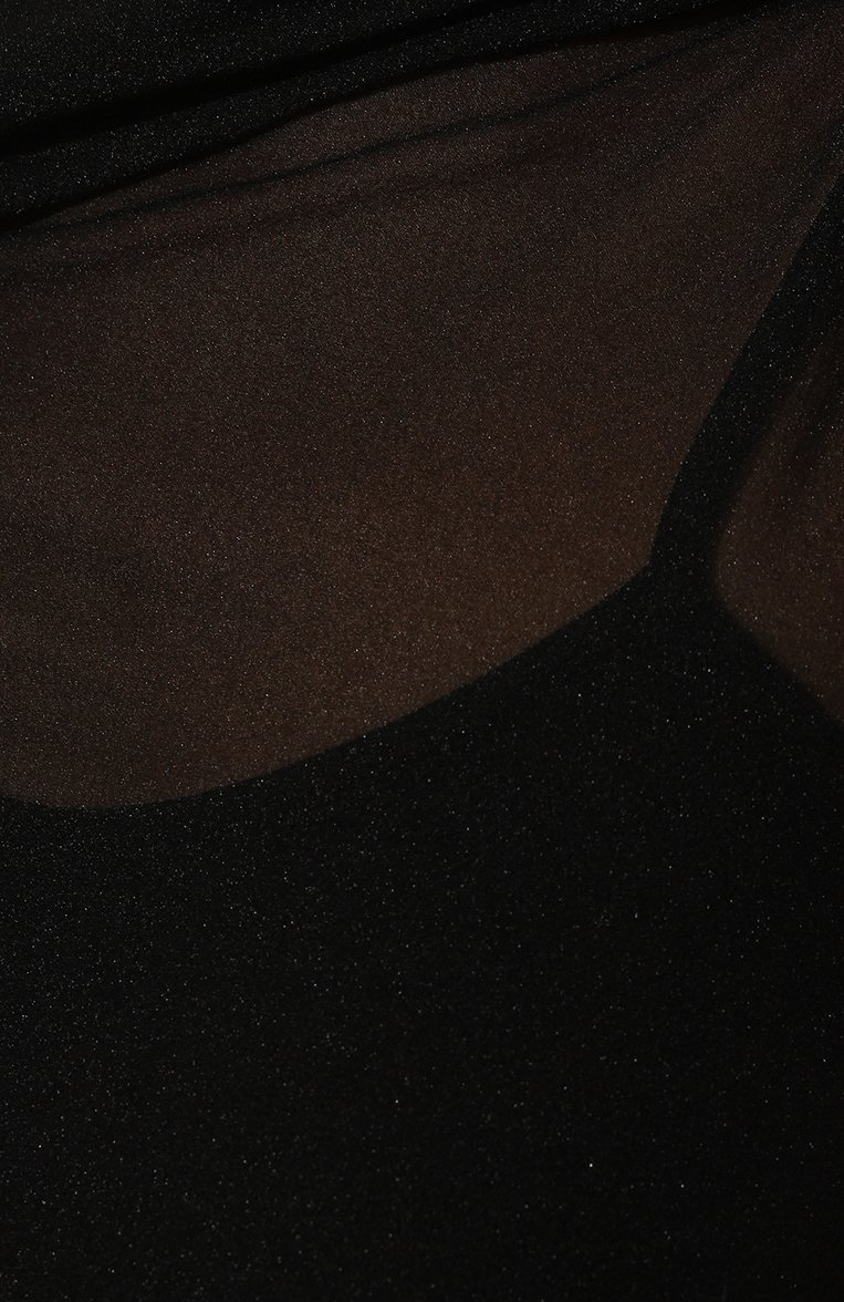 Женское платье RICK OWENS LILIES черного цвета, арт. LI01D6504/0T | Фото 5 (Рукава: Короткие; Материал внешний: Синтетический материал; Длина Ж (юбки, платья, шорты): Макси; Случай: Коктейльный; Стили: Гранж; Женское Кросс-КТ: Платье-одежда)