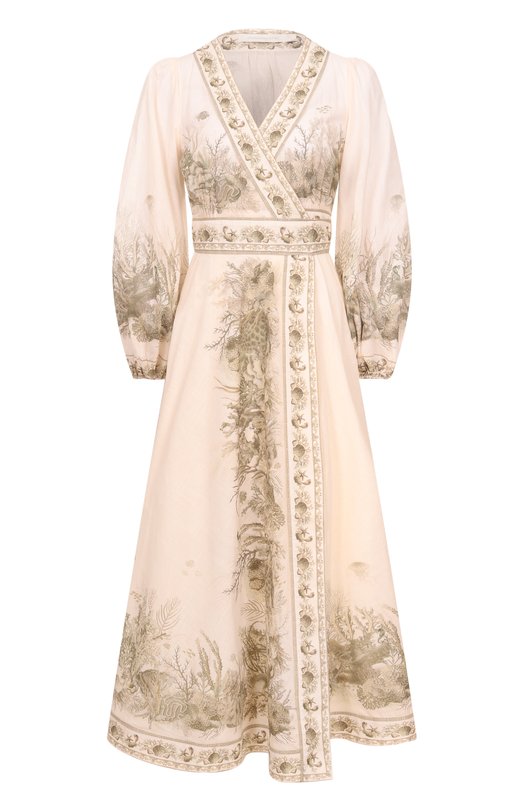 Хлопковое платье Zimmermann 2456DRS262 Кремовый 2456DRS262