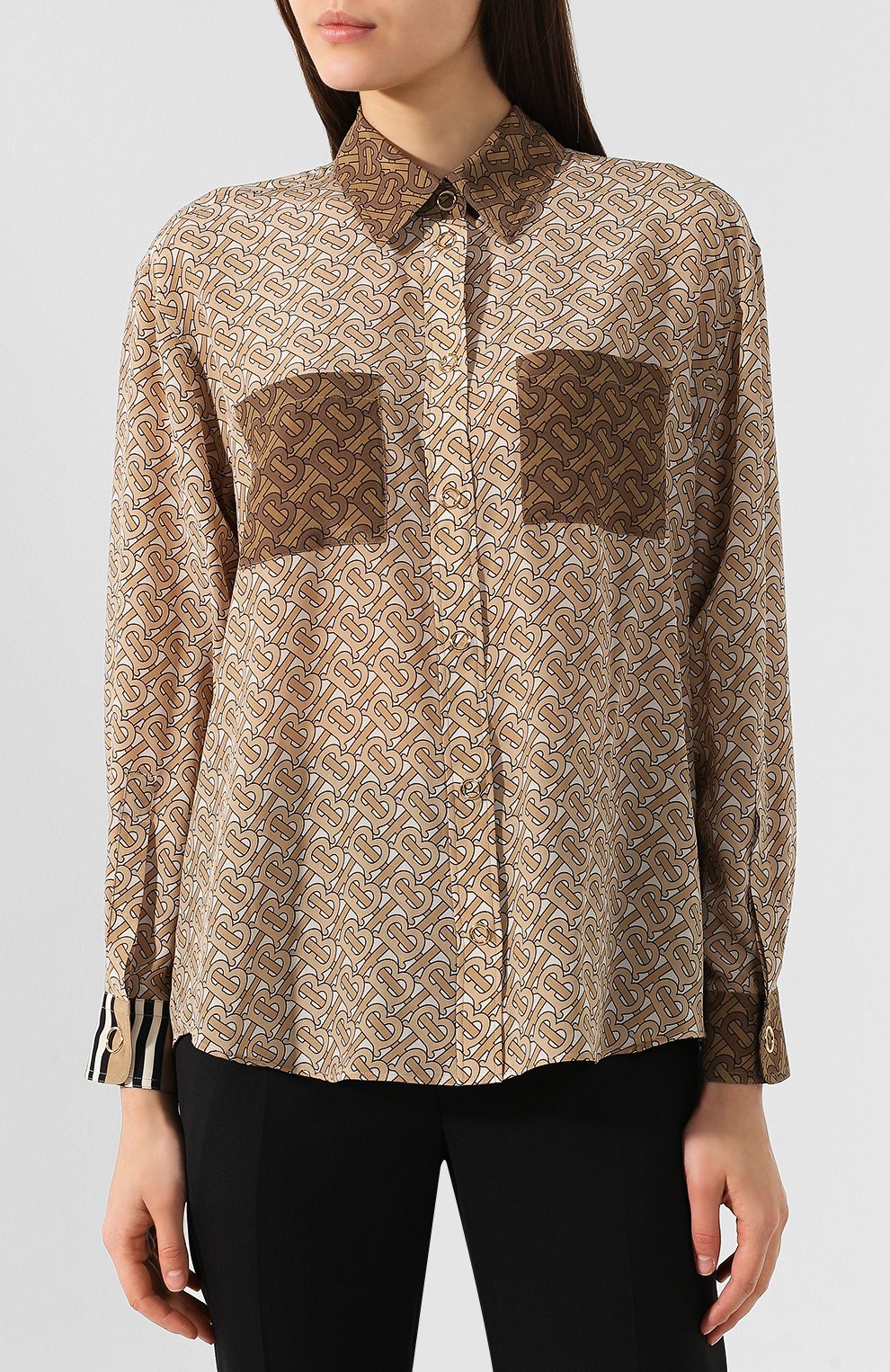 Шелковая блузка BURBERRY, арт. 4560925, фото 3