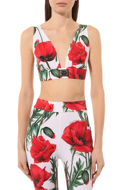 Топ DOLCE & GABBANA красного цвета по цене 49800 руб., арт. F761PT/FSG5Z, фото 3 Топ DOLCE & GABBANA, арт. F761PT/FSG5Z, фото 3