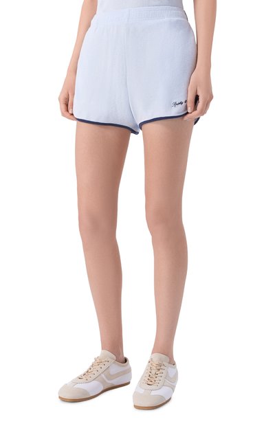 Хлопковые шорты SPORTY AND RICH голубого цвета по цене 19950 руб., арт. SH01375326BL143, фото 3 Хлопковые шорты SPORTY AND RICH, арт. SH01375326BL143, фото 3