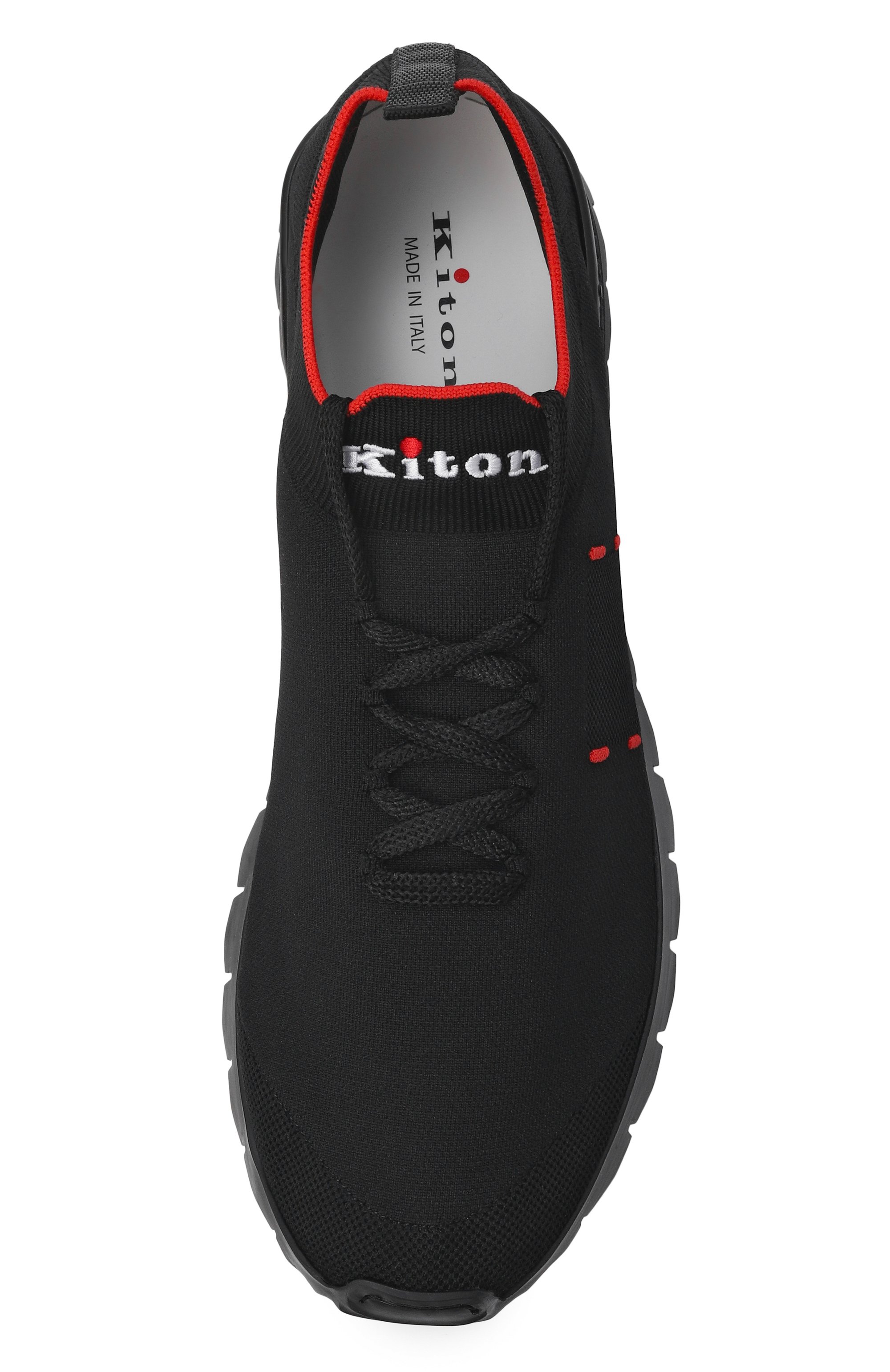 Текстильные кроссовки KITON черного цвета по цене 125000 руб., арт. USSA450N01362, фото 5 Текстильные кроссовки KITON, арт. USSA450N01362, фото 5