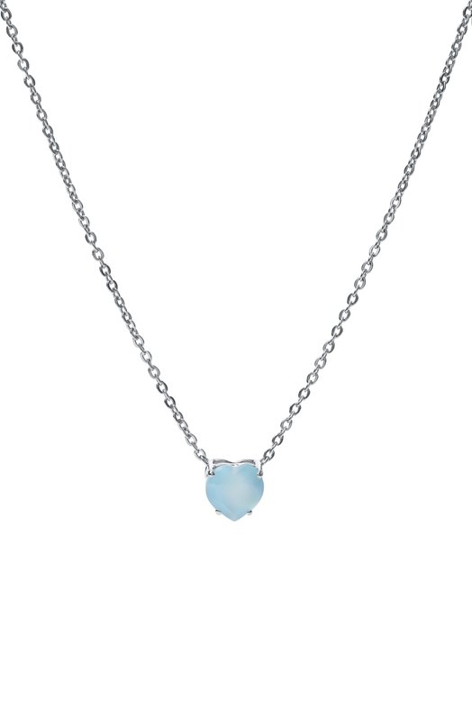 Кулон c агатом Cartoon Hearts Moonka HRT-925SL-NK-AGT-BL Голубой  HRT-925SL-NK-AGT-BL Фото 3
