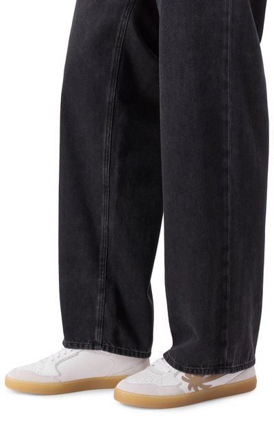 Кожаные кеды new palm 1 PALM ANGELS белого цвета по цене 42900 руб., арт. PMIA099F25LEA001, фото 3 Кожаные кеды new palm 1 PALM ANGELS, арт. PMIA099F25LEA001, фото 3