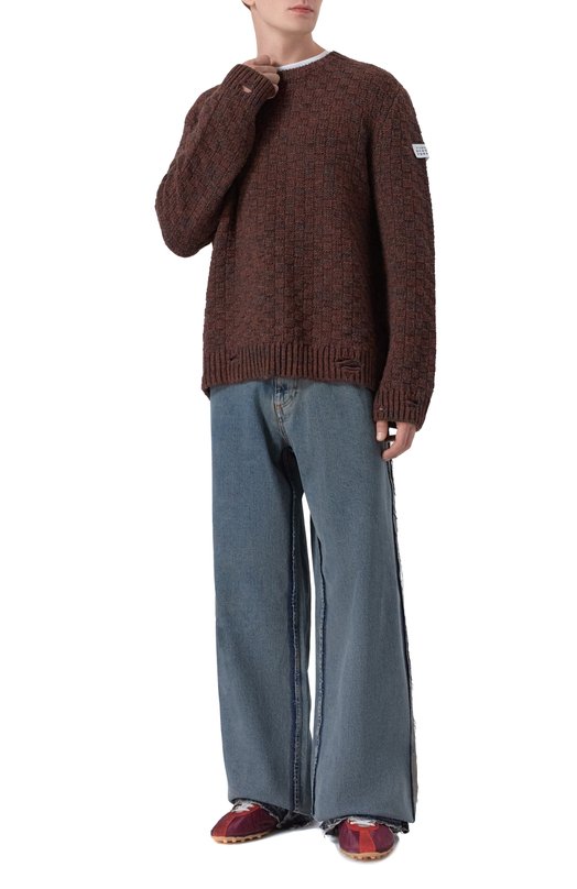 Комбинированные кроссовки Sprinters Maison Margiela S57WS0514/P7415 Бордовый  S57WS0514/P7415 Фото 2