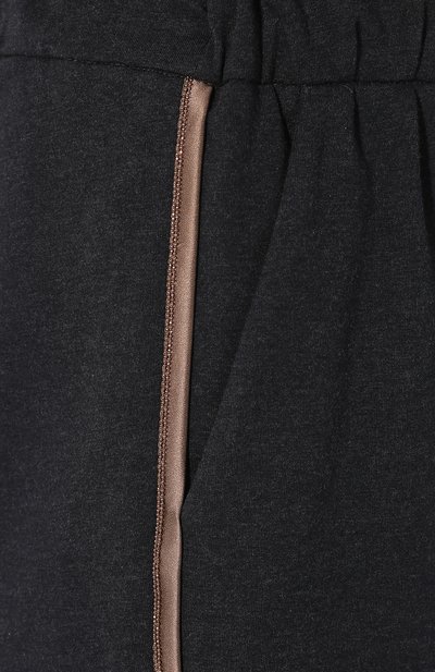 Хлопковые шорты BRUNELLO CUCINELLI темно-серого цвета по цене 99500 руб., арт. MH827SB289, фото 5 Хлопковые шорты BRUNELLO CUCINELLI, арт. MH827SB289, фото 5