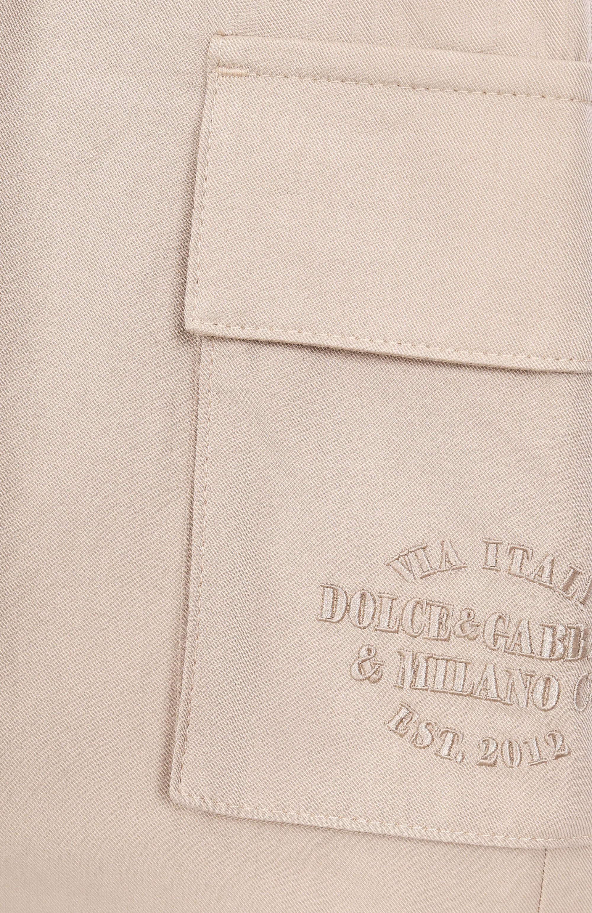 Хлопковые шорты-карго DOLCE & GABBANA бежевого цвета по цене 47800 руб., арт. L44Q01/FU63D_001, фото 3 Хлопковые шорты-карго DOLCE & GABBANA, арт. L44Q01/FU63D_001, фото 3