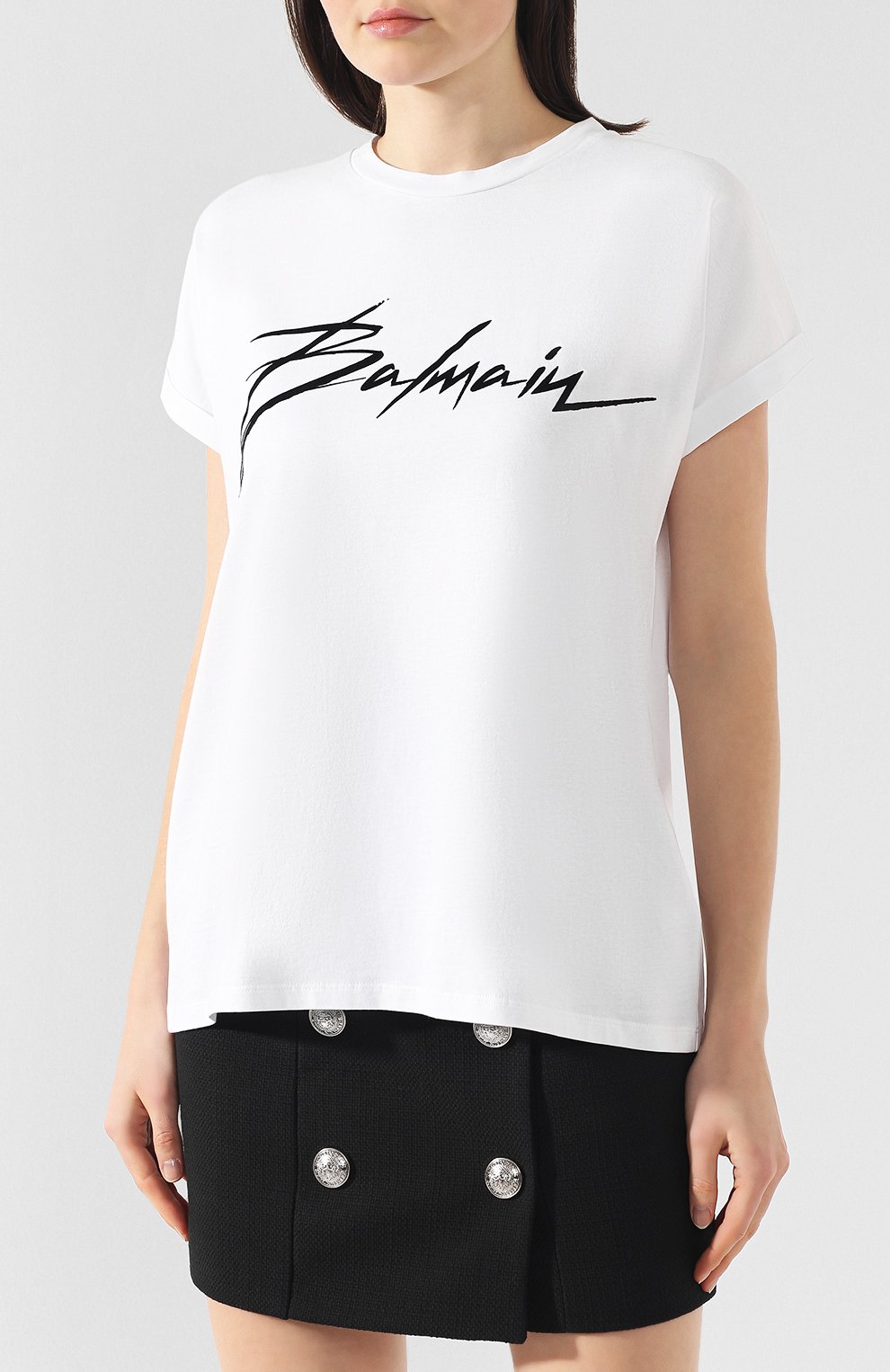 Хлопковая футболка BALMAIN, арт. RF11070/I043, фото 3