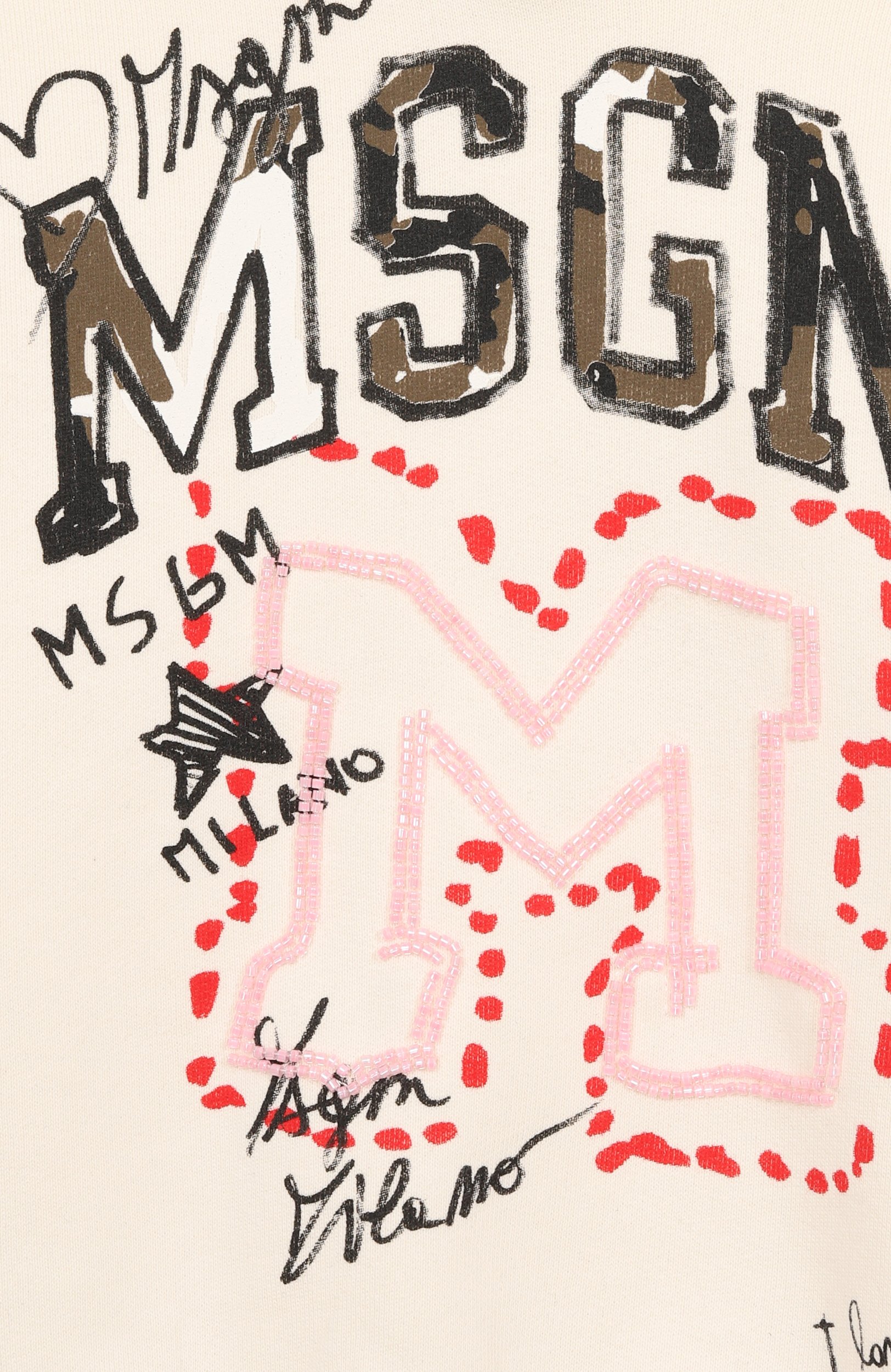 Хлопковое худи MSGM KIDS, арт. F6MSJGHS315, фото 3