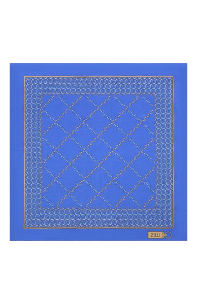 Шелковый платок ZILLI синего цвета по цене 9900 руб., арт. 51200/HANDKERCHIEF, фото 3 Шелковый платок ZILLI, арт. 51200/HANDKERCHIEF, фото 3