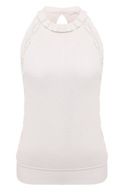 Женский топ из шелка и хлопка CHLOÉ, арт. CHC21AMH01640