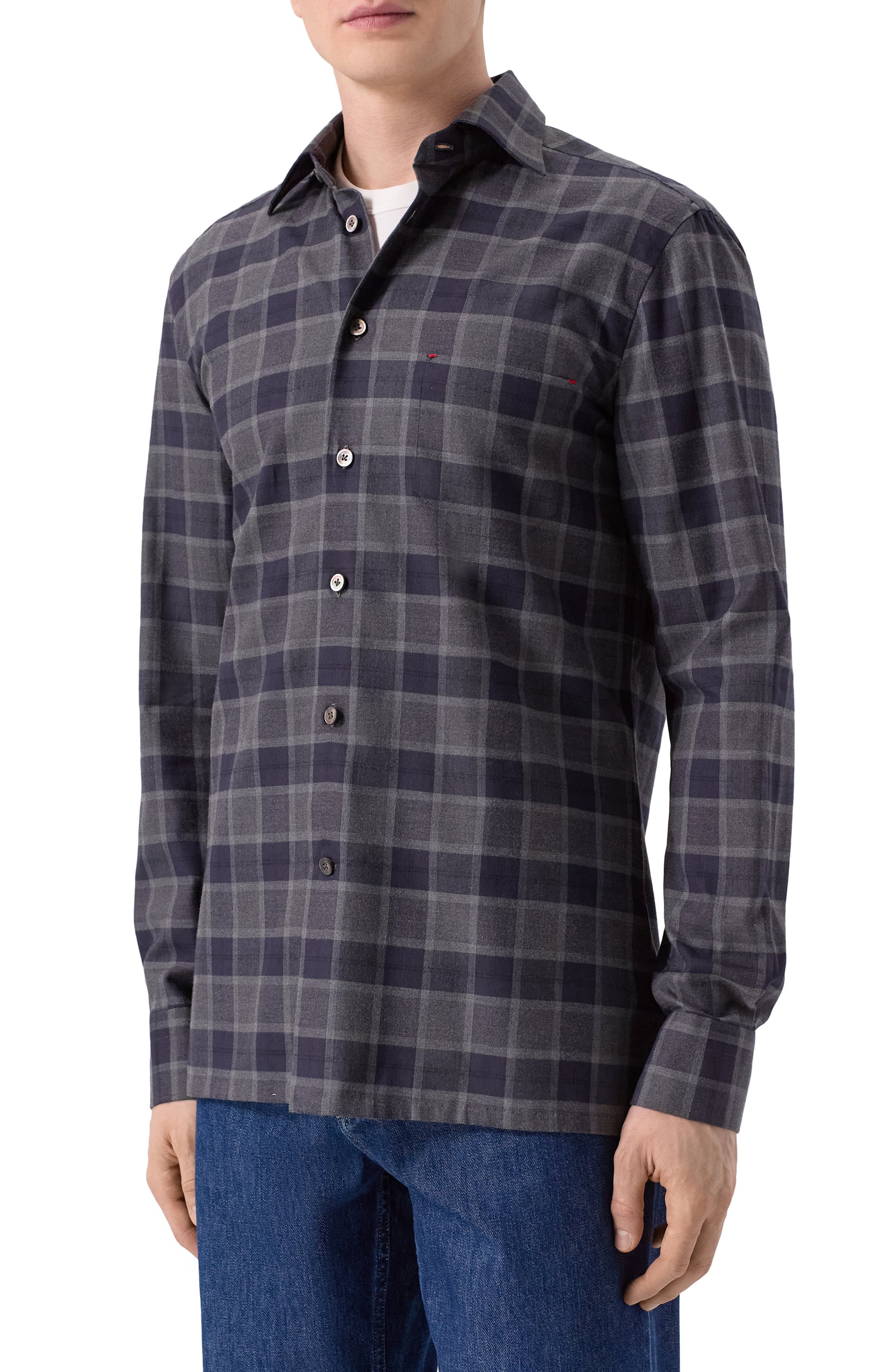 Хлопковая рубашка KITON, арт. UMCNERH0943909, фото 3