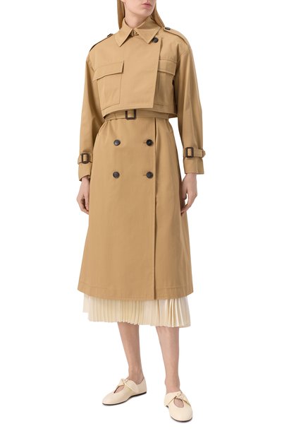 Хлопковый тренч WEEKEND MAX MARA, арт. VIVETTA, фото 3