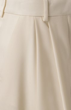 Женские шерстяные брюки NINA RICCI кремового цвета, арт. 25PCPA002/WV0322 | Фото 6 (Драгоценные камни: Проставлено; Материал сплава: Проставлено; Материал внешний: Шерсть; Длина (брюки, джинсы): Стандартные; Стили: Классический; Случай: Формальный; Силуэт Ж (брюки и джинсы): Широкие; Женское Кросс-КТ: Брюки-одежда; Кросс-КТ: костюм)