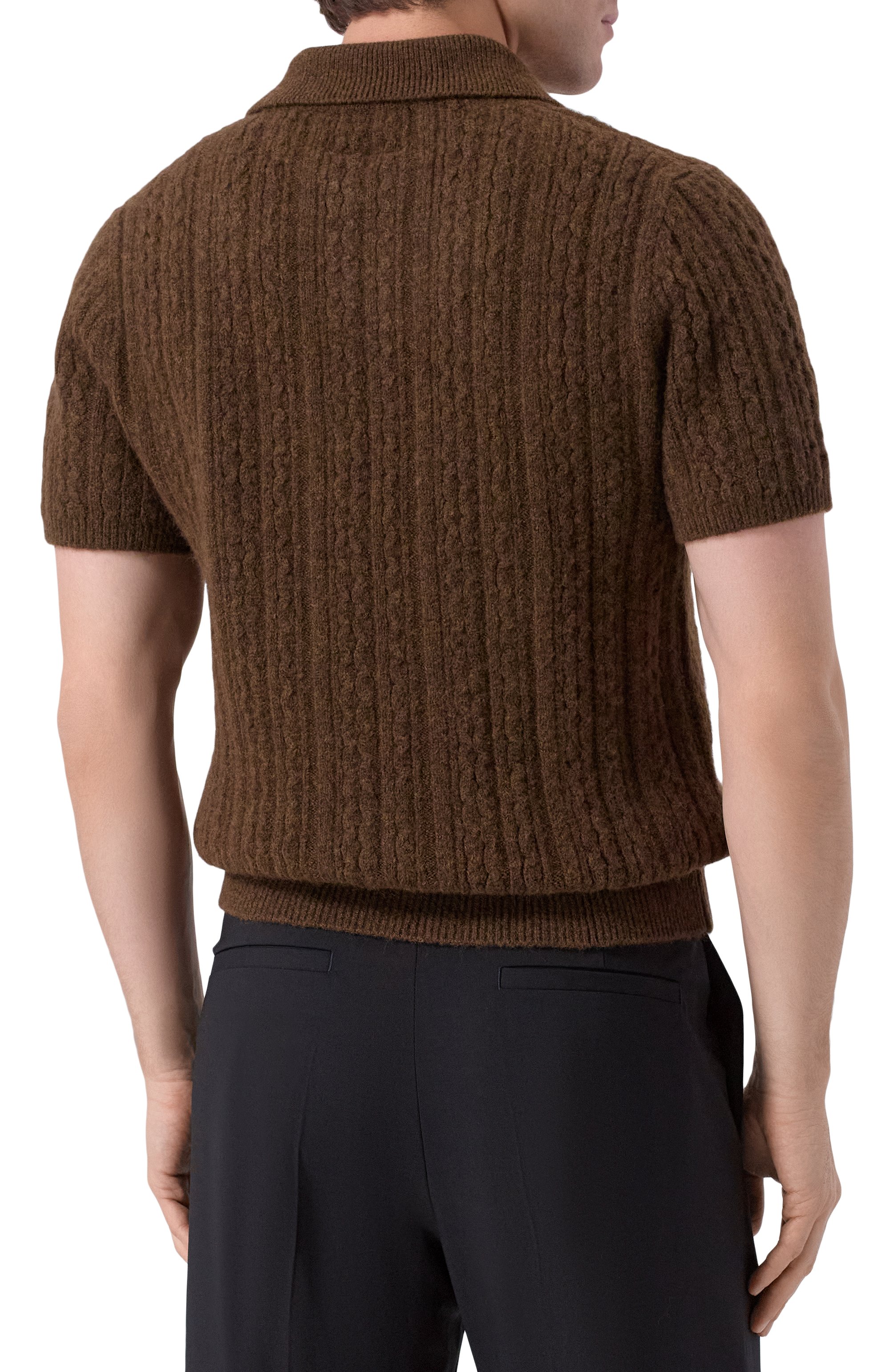 Поло MM6 коричневого цвета по цене 74750 руб., арт. SH2GL0006/M13195, фото 4 Поло MM6, арт. SH2GL0006/M13195, фото 4