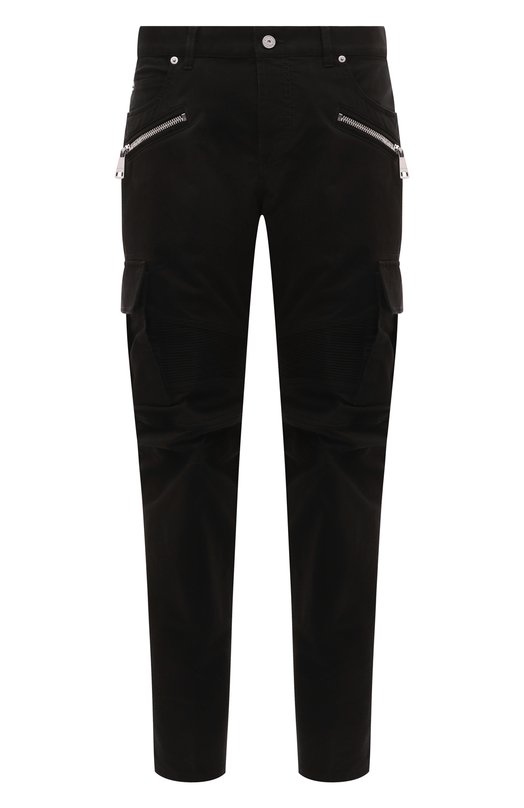 Хлопковые брюки-карго Balmain CH1MH017/CD96 Чёрный CH1MH017/CD96