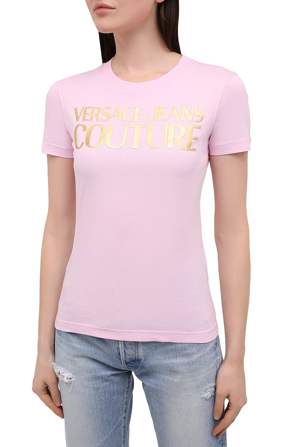 Хлопковая футболка VERSACE JEANS COUTURE, арт. B2HWA7TB-WDP608 L0G0 F0IL/30319, фото 3
