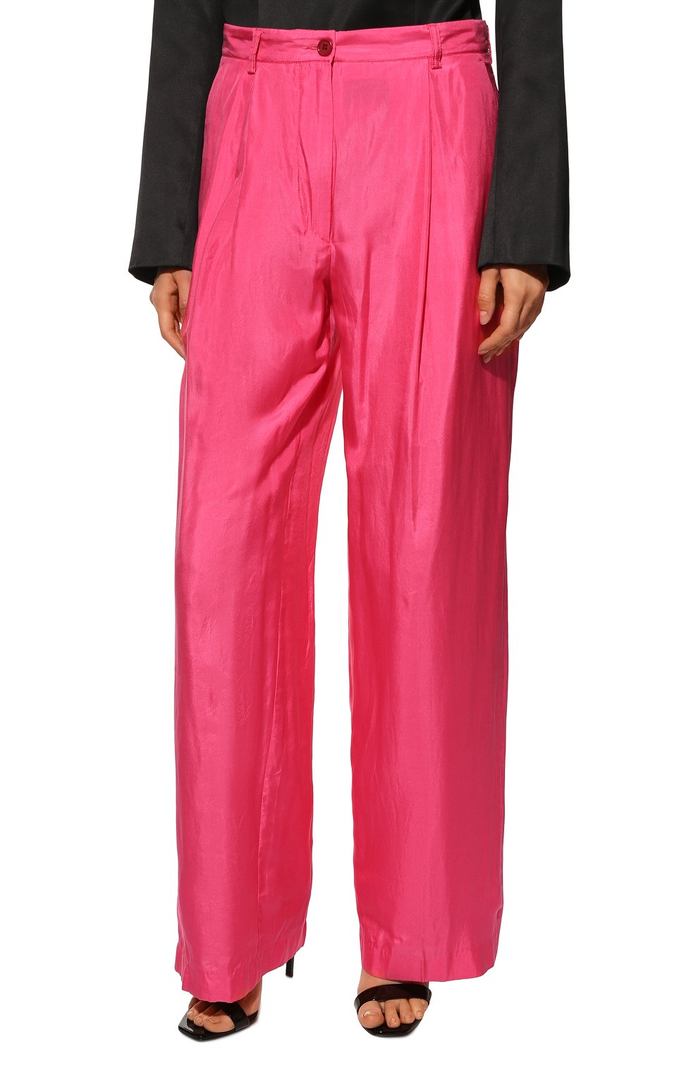 Брюки из шелка и хлопка DRIES VAN NOTEN фуксия цвета по цене 73400 руб., арт. 221-010953-4170, фото 3 Брюки из шелка и хлопка DRIES VAN NOTEN, арт. 221-010953-4170, фото 3