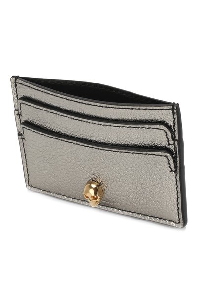 Кожаный футляр для кредитных карт ALEXANDER MCQUEEN серебряного цвета по цене 19950 руб., арт. 554193/CSS0G, фото 3 Кожаный футляр для кредитных карт ALEXANDER MCQUEEN, арт. 554193/CSS0G, фото 3