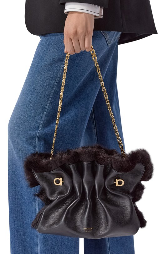 Сумка Soft-bag small Ferragamo 21A446/787 Чёрный  21A446/787 Фото 2