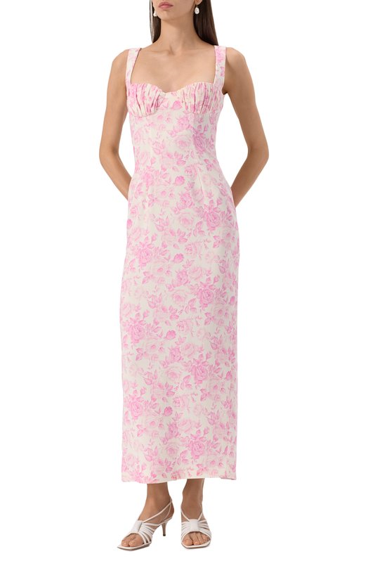 Платье из вискозы ROWEN ROSE DRS_RR389 Розовый  DRS_RR389 Фото 3