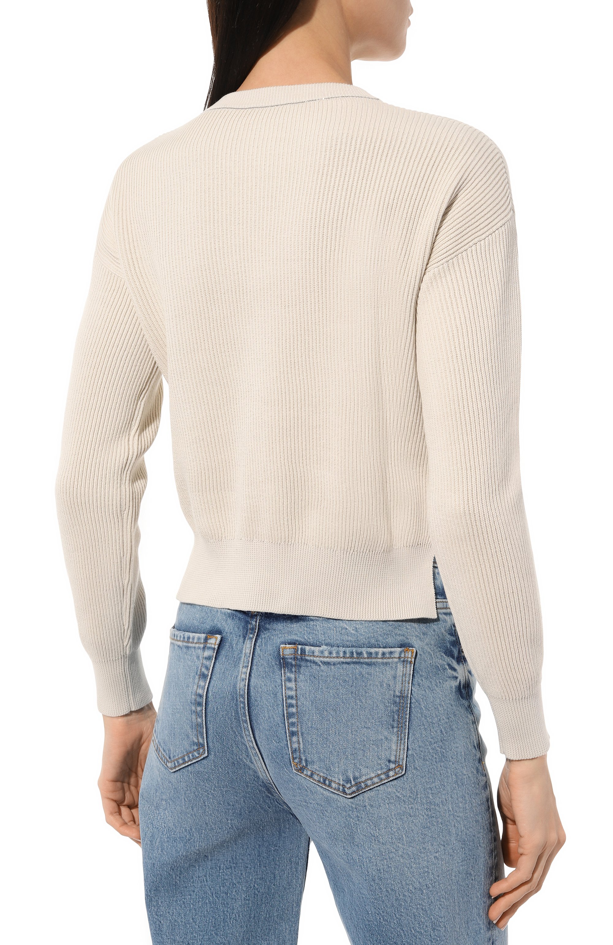 Хлопковый пуловер BRUNELLO CUCINELLI, арт. M1919B1299, фото 4