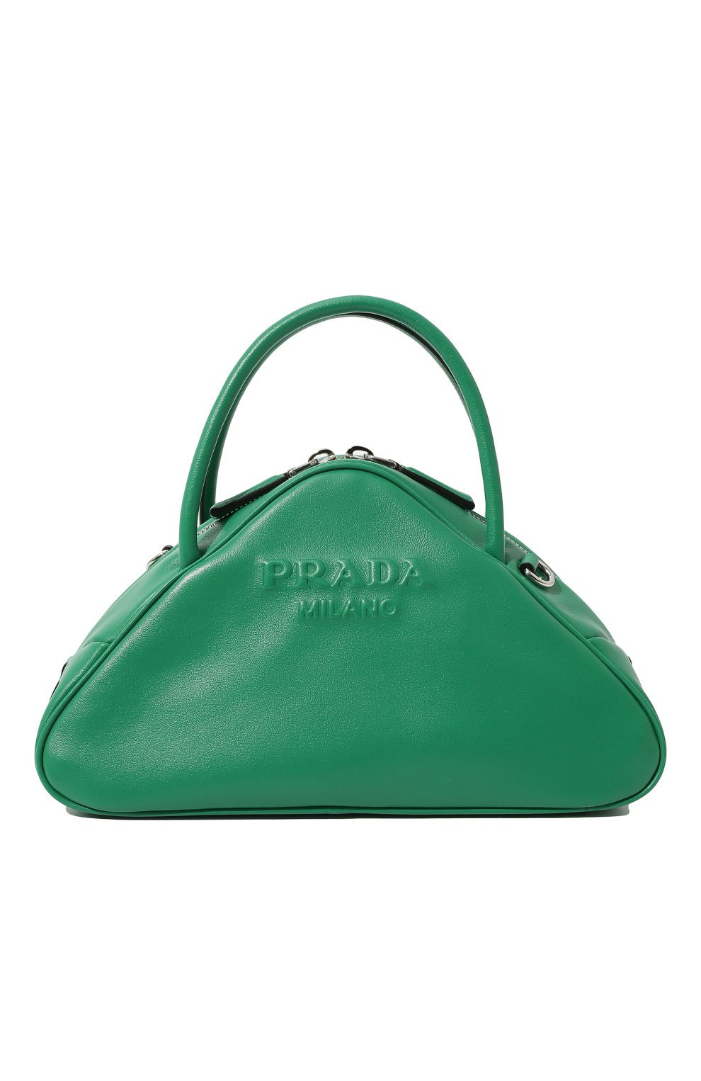 Сумка triangle PRADA зеленого цвета по цене 190000 руб., арт. 1BB082-2BYA-F0458-NEO, фото 1 Сумка triangle PRADA, арт. 1BB082-2BYA-F0458-NEO, фото 1