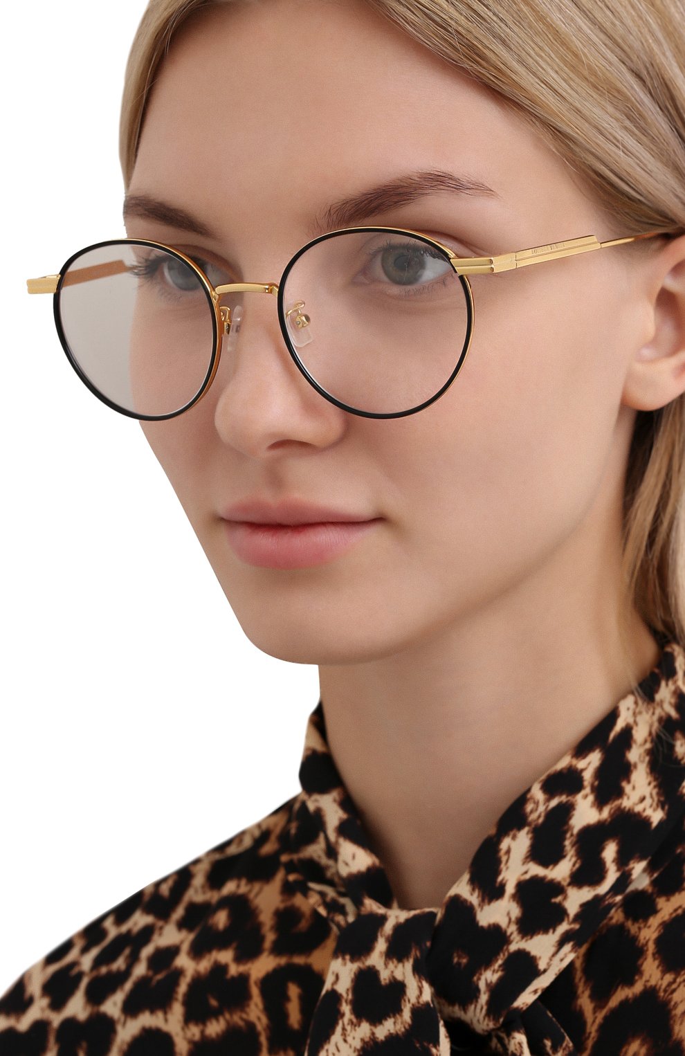 Оправа BOTTEGA VENETA золотого цвета по цене 42800 руб., арт. BV1017 001, фото 2 Оправа BOTTEGA VENETA, арт. BV1017 001, фото 2