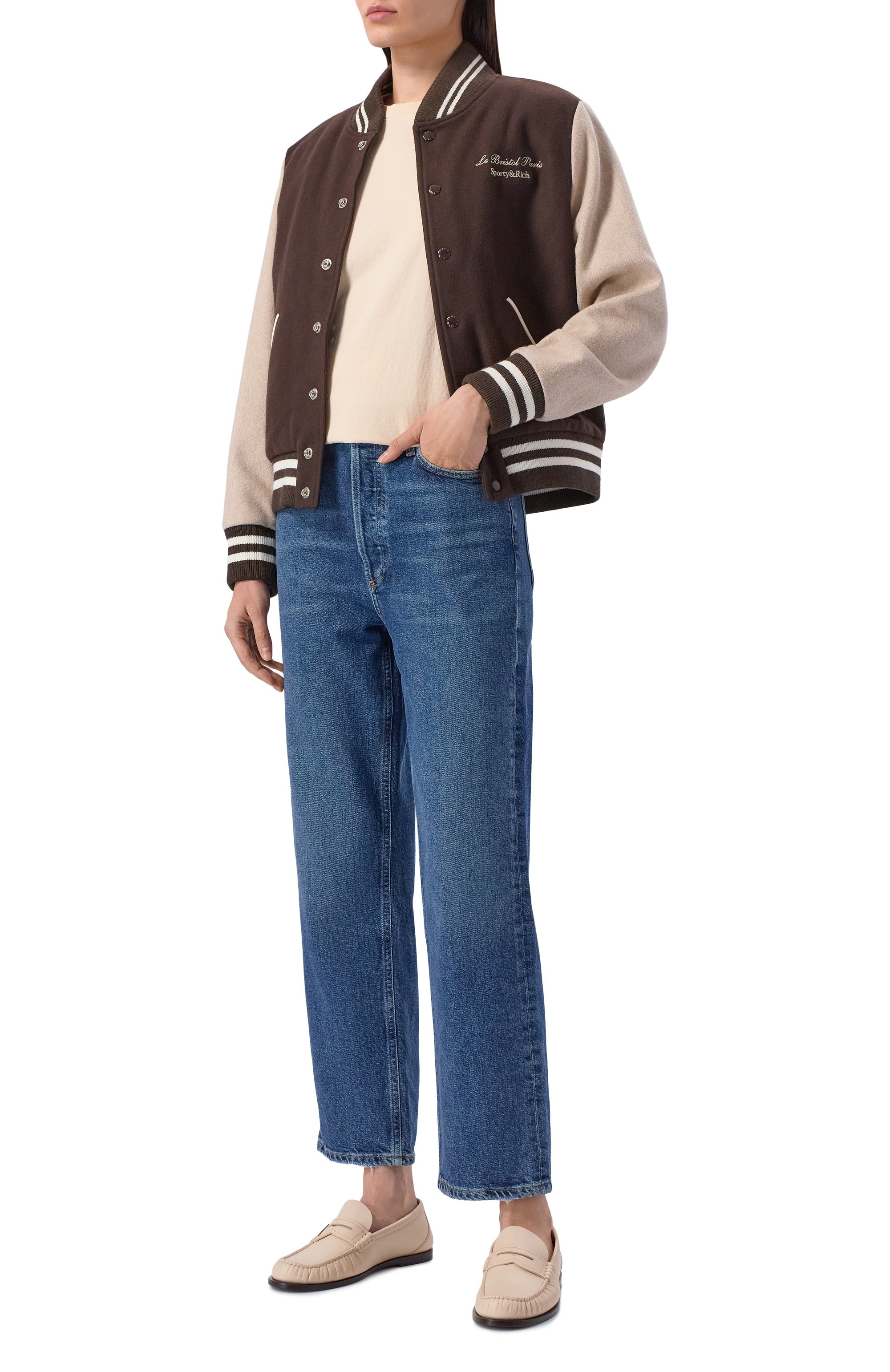 Шерстяной бомбер sporty & rich x le bristol paris SPORTY AND RICH, арт. 0W007517619BR03, фото 5