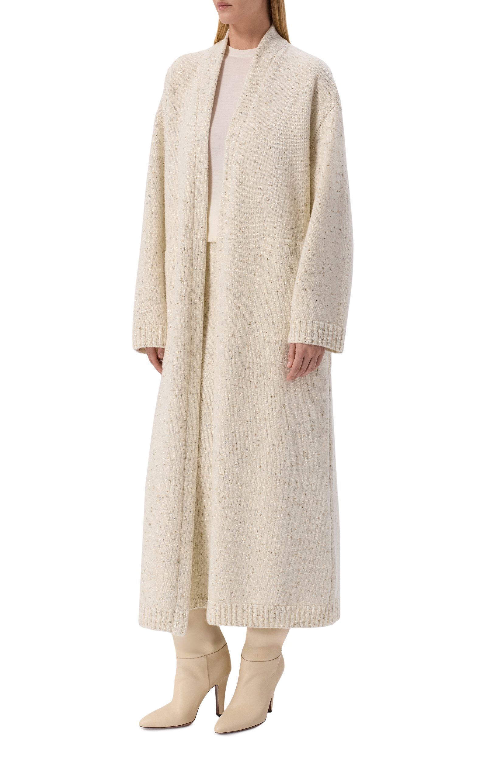 Шерстяной кардиган FREEAGE кремового цвета по цене 69080 руб., арт. LW26.CR115.2300.101, фото 3 Шерстяной кардиган FREEAGE, арт. LW26.CR115.2300.101, фото 3