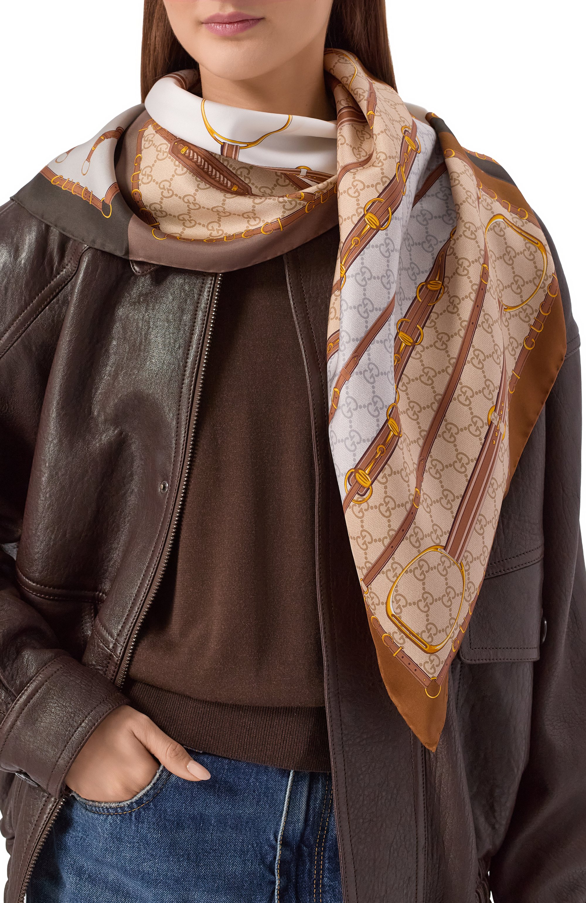 Шелковый платок GUCCI, арт. 786222/3G001, фото 2