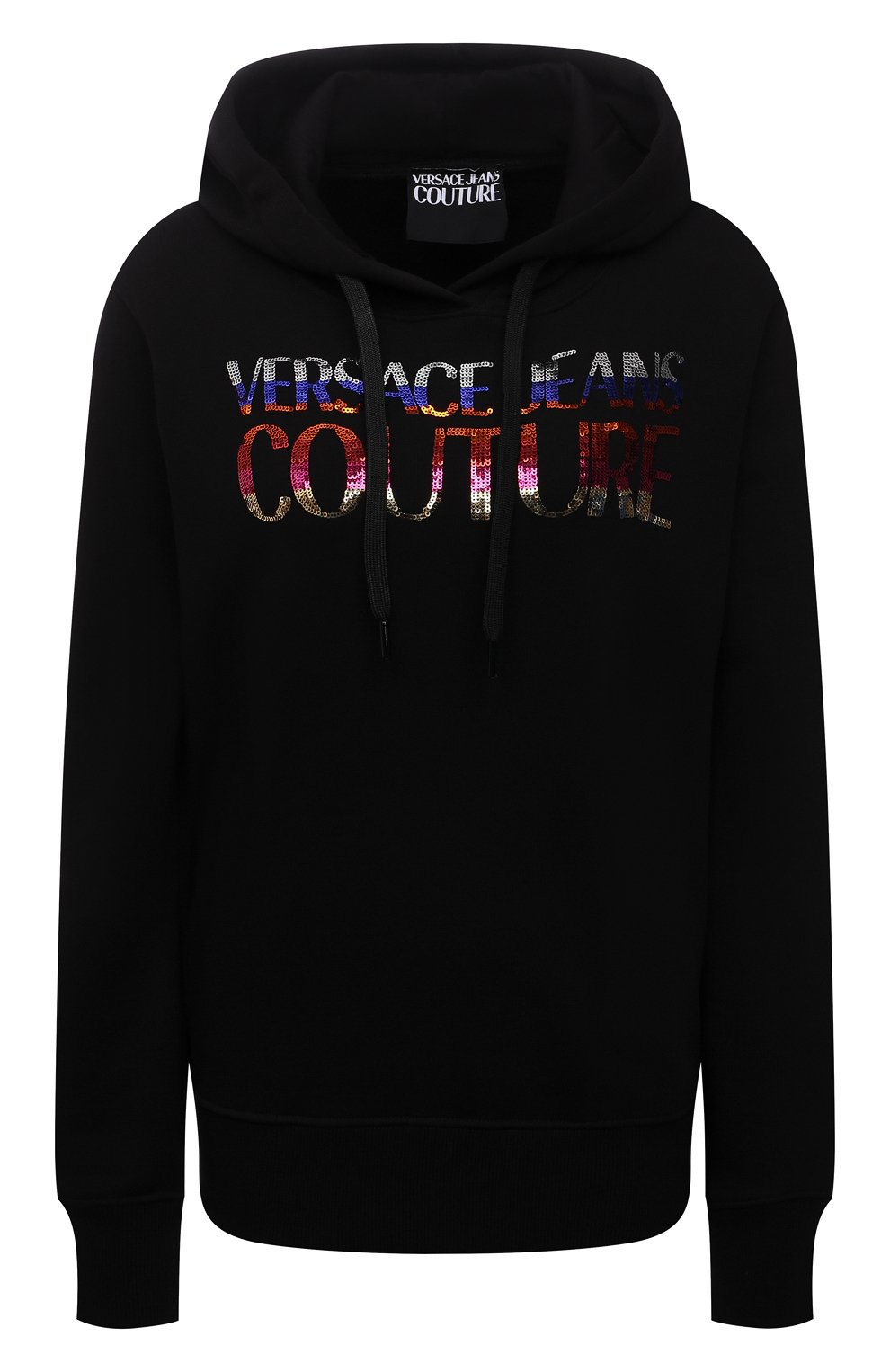 Хлопковое худи VERSACE JEANS COUTURE, арт. 71HAIG02-71DP308 R 4 L0G0 SEQUINS/CF00G, фото 1